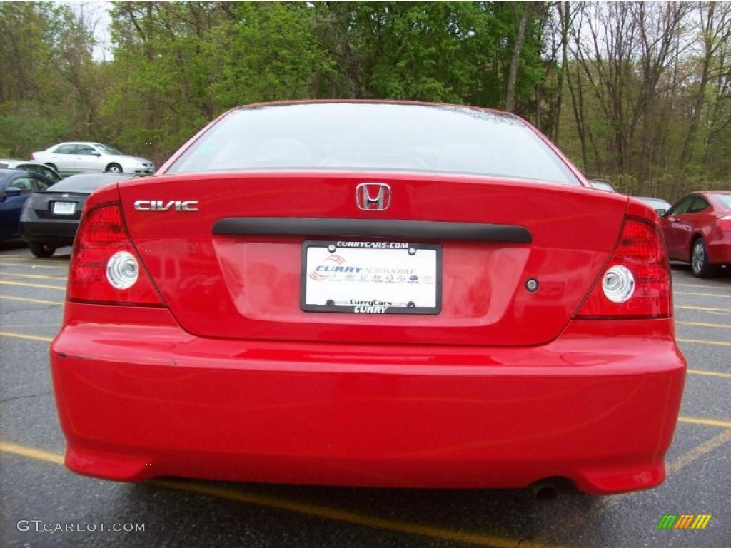 2004 Civic Value Package Coupe - Rally Red / Black photo #22