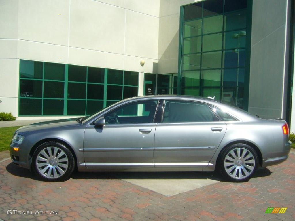 2005 A8 L 4.2 quattro - Atlas Grey Metallic / Platinum photo #2