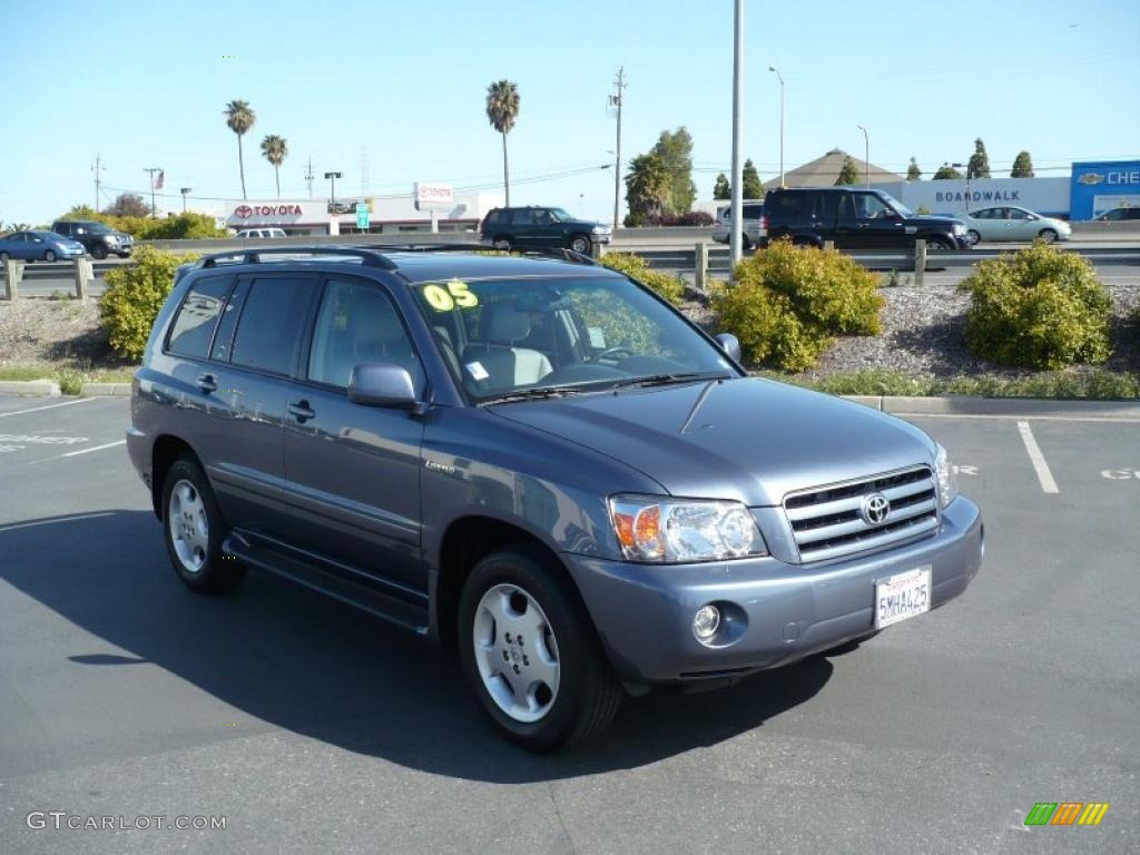 2005 Highlander Limited 4WD - Bluestone Metallic / Ivory photo #1