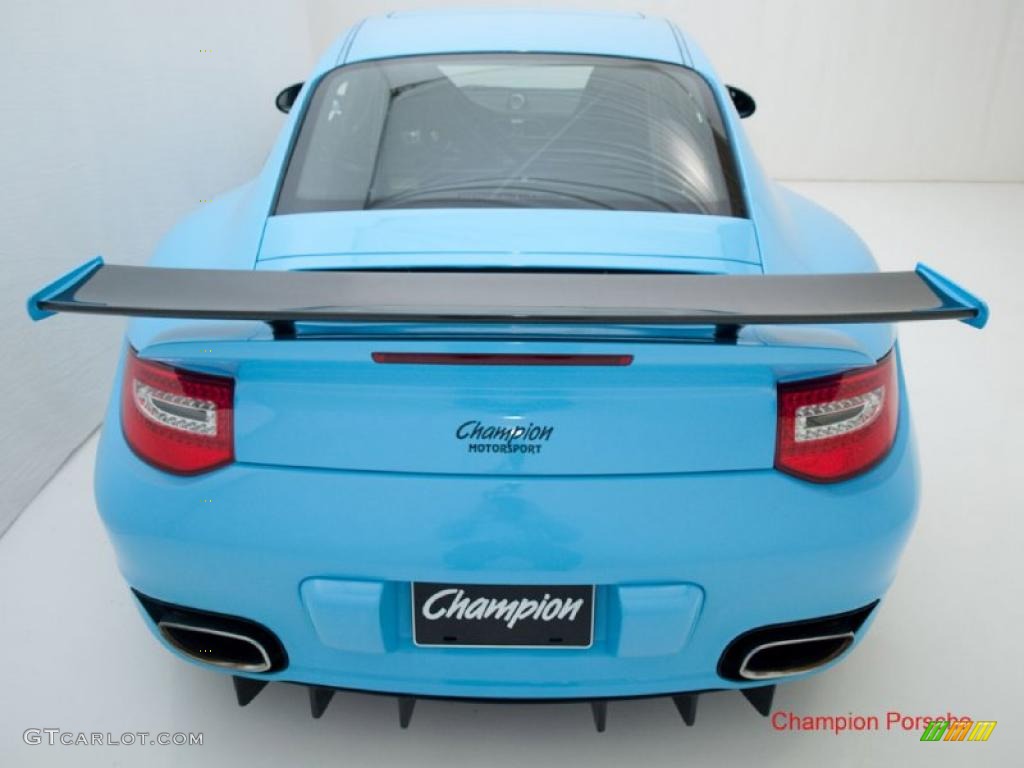 2010 911 Turbo Coupe - Light Blue Paint to Sample / Black photo #5