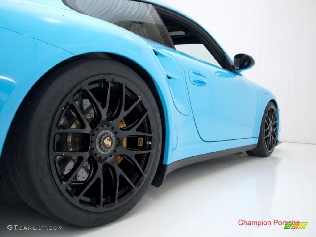 2010 911 Turbo Coupe - Light Blue Paint to Sample / Black photo #10