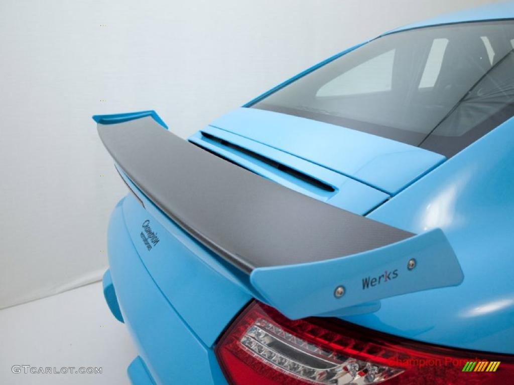 2010 911 Turbo Coupe - Light Blue Paint to Sample / Black photo #11
