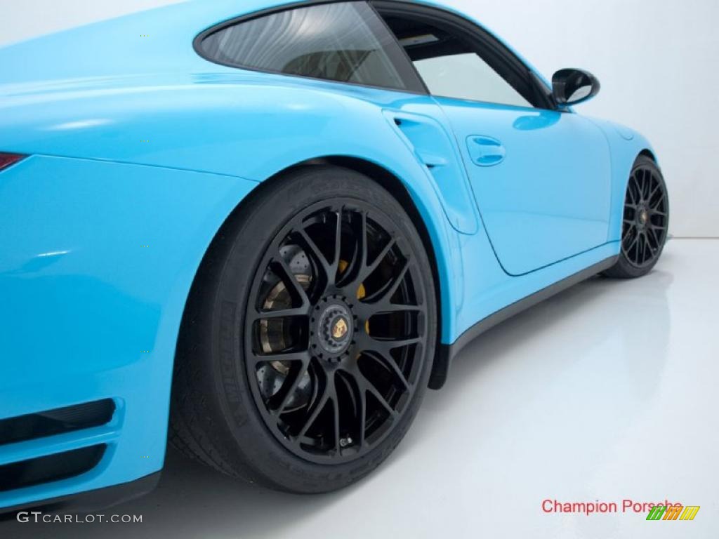 2010 911 Turbo Coupe - Light Blue Paint to Sample / Black photo #16