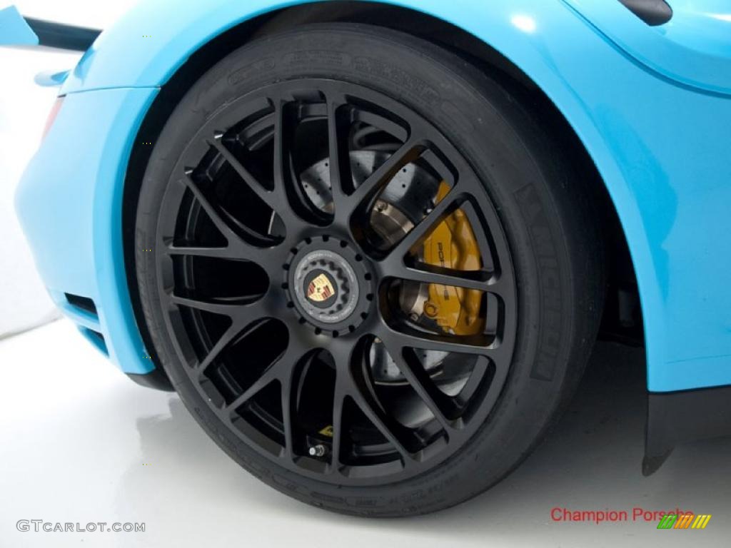 2010 911 Turbo Coupe - Light Blue Paint to Sample / Black photo #17