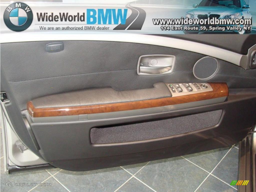 2007 7 Series 750Li Sedan - Sterling Grey Metallic / Black photo #9