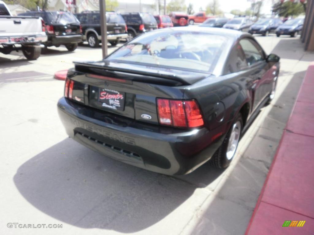 1999 Mustang V6 Coupe - Dark Green Satin Metallic / Light Graphite photo #5