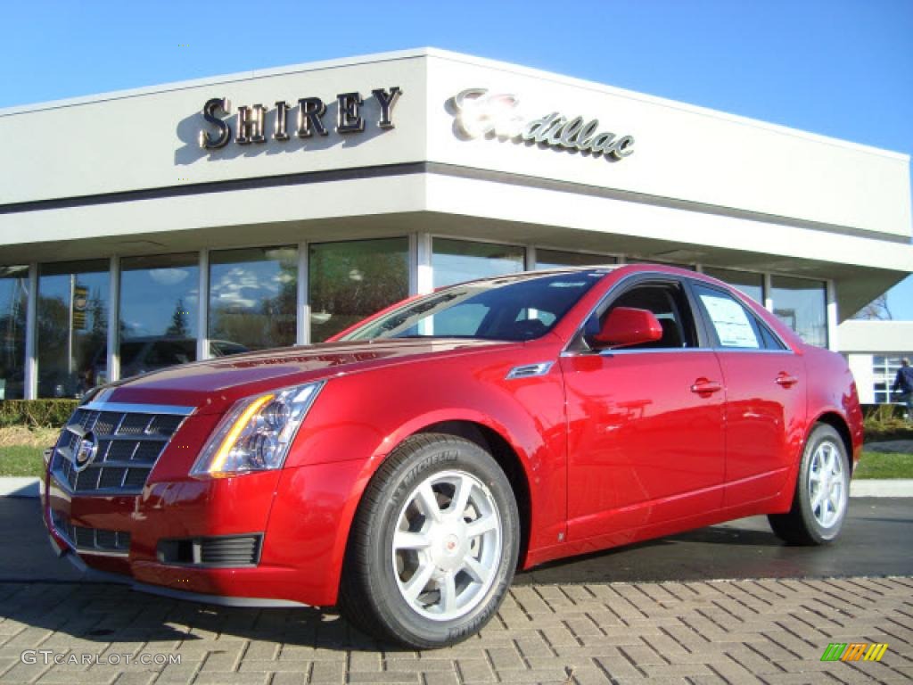 2009 CTS Sedan - Crystal Red / Ebony photo #1