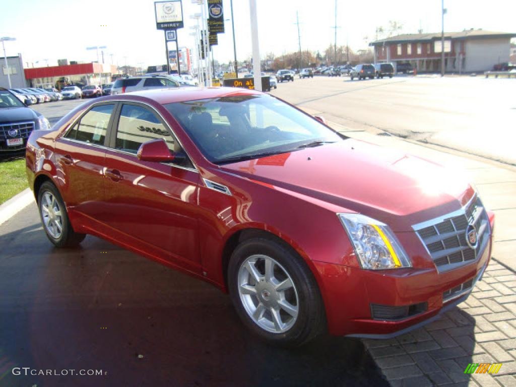 2009 CTS Sedan - Crystal Red / Ebony photo #3