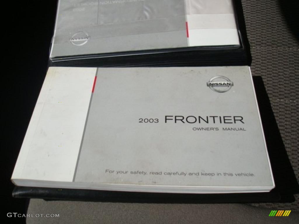 2003 Frontier XE King Cab - Super Black / Beige photo #26