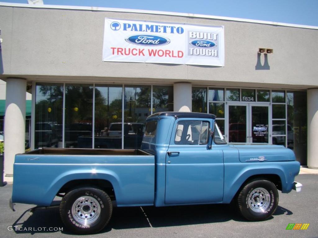 1959 F100 Pickup Truck - Blue / Black photo #1