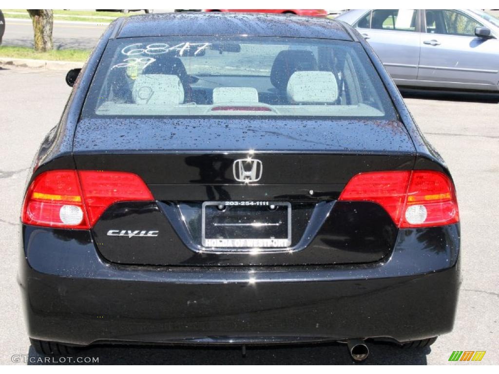 2007 Civic EX Sedan - Nighthawk Black Pearl / Gray photo #6