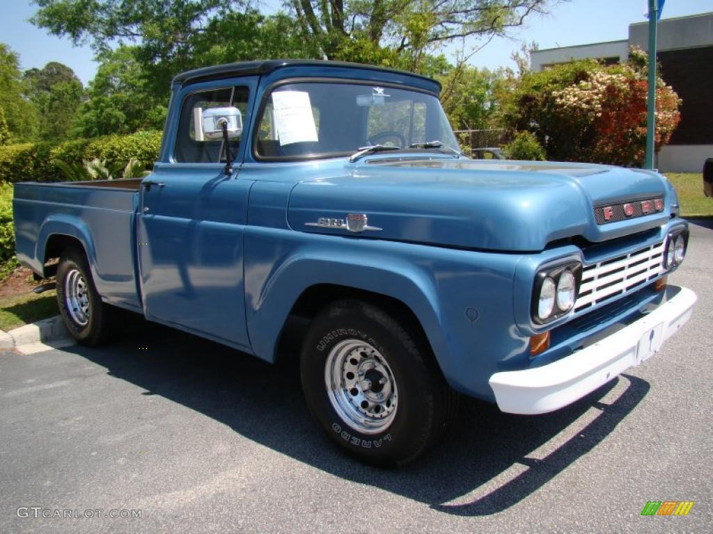 1959 F100 Pickup Truck - Blue / Black photo #31