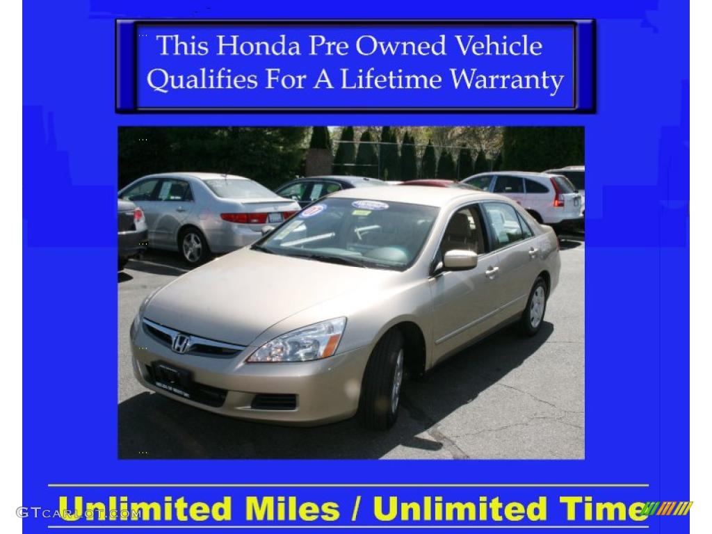 2007 Accord LX Sedan - Desert Mist Metallic / Ivory photo #1