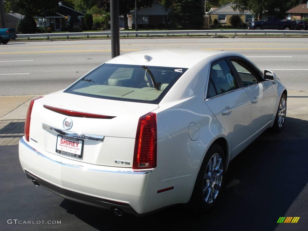 2009 CTS Sedan - White Diamond Tri-Coat / Cashmere/Cocoa photo #4