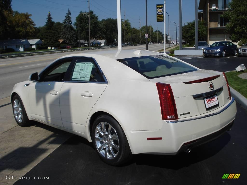 2009 CTS Sedan - White Diamond Tri-Coat / Cashmere/Cocoa photo #6