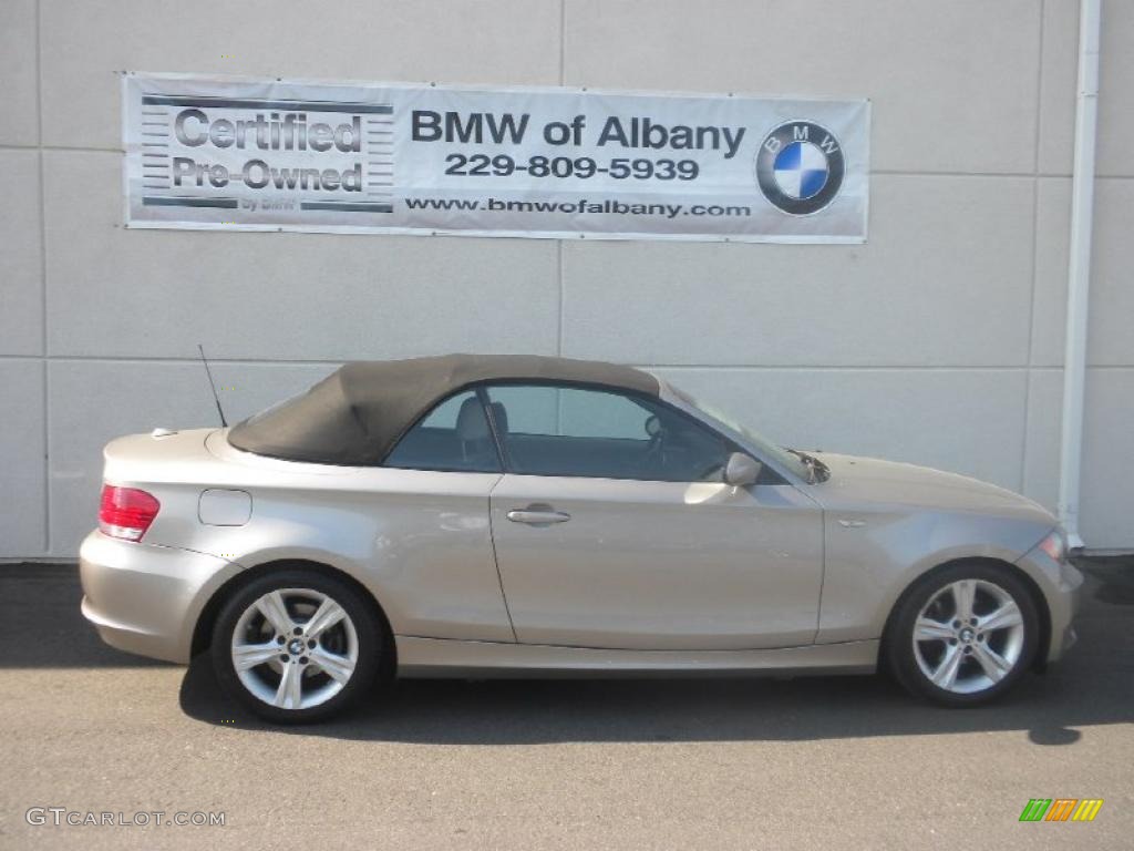 2008 1 Series 128i Convertible - Cashmere Silver Metallic / Taupe photo #27