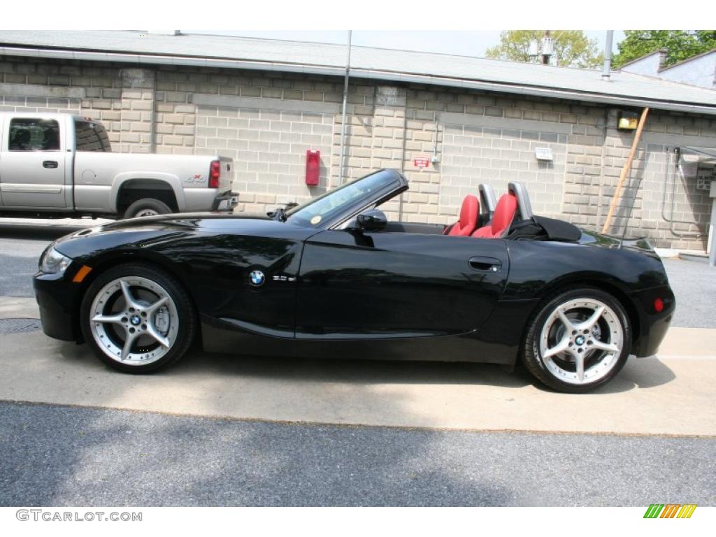 2007 Z4 3.0si Roadster - Jet Black / Dream Red photo #4