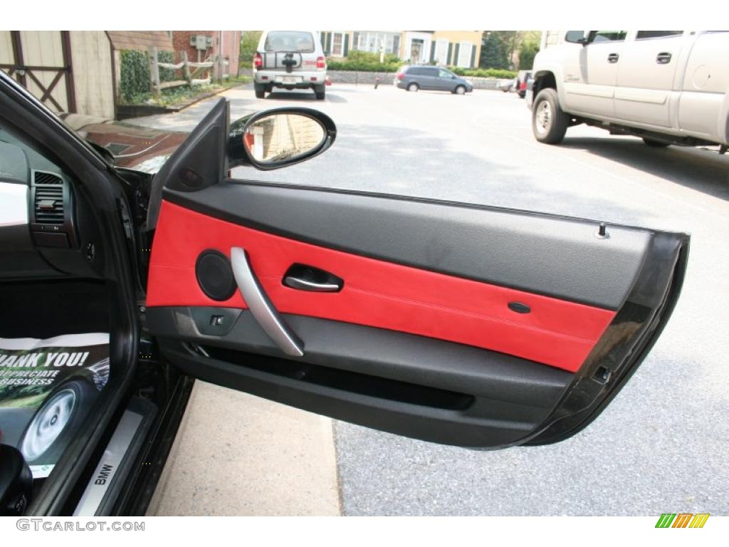 2007 Z4 3.0si Roadster - Jet Black / Dream Red photo #14