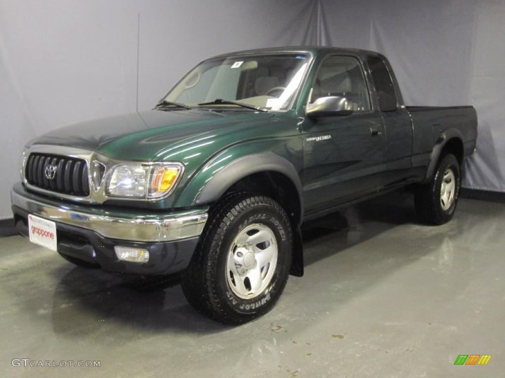 2003 Tacoma Xtracab 4x4 - Imperial Jade Green Mica / Oak photo #1