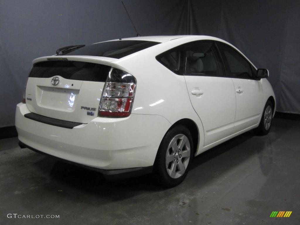 2005 Prius Hybrid - Super White / Gray/Burgundy photo #3
