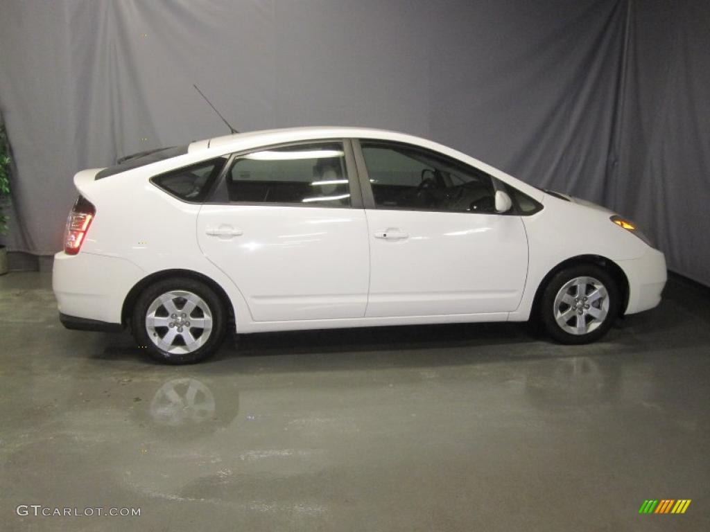 2005 Prius Hybrid - Super White / Gray/Burgundy photo #4