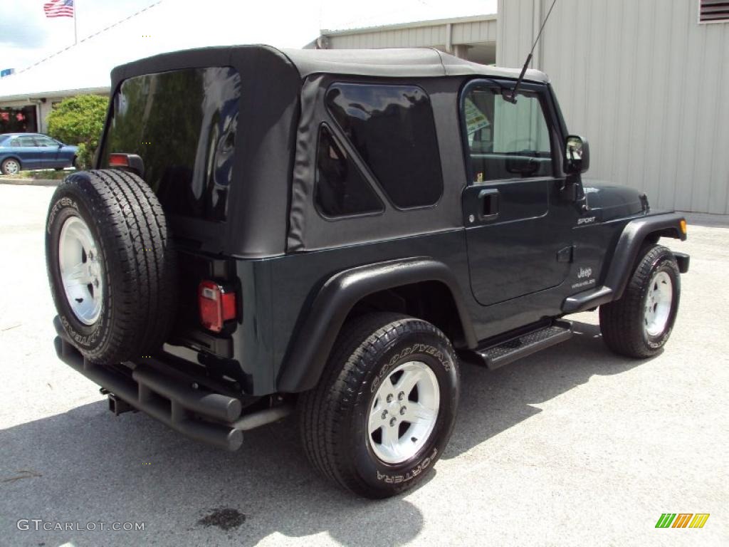 2006 Wrangler Sport 4x4 - Deep Beryl Green Pearl / Dark Slate Gray photo #8