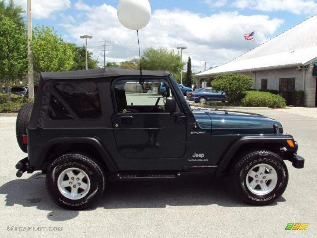 2006 Wrangler Sport 4x4 - Deep Beryl Green Pearl / Dark Slate Gray photo #9