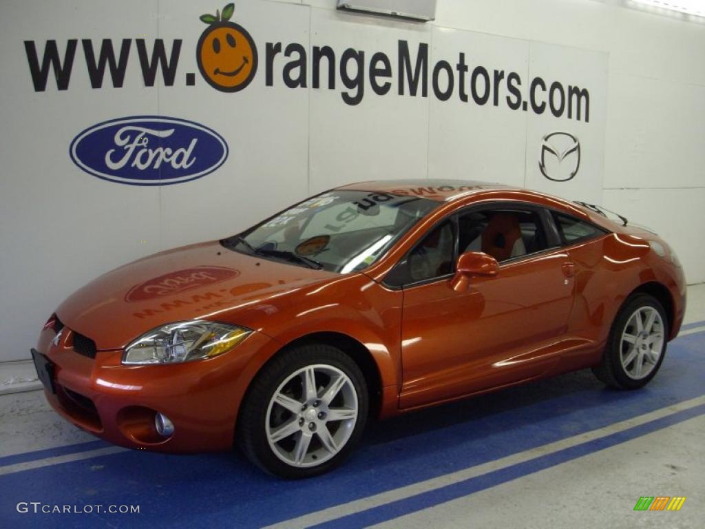 2006 Eclipse GT Coupe - Sunset Orange Pearlescent / Terra Cotta photo #1