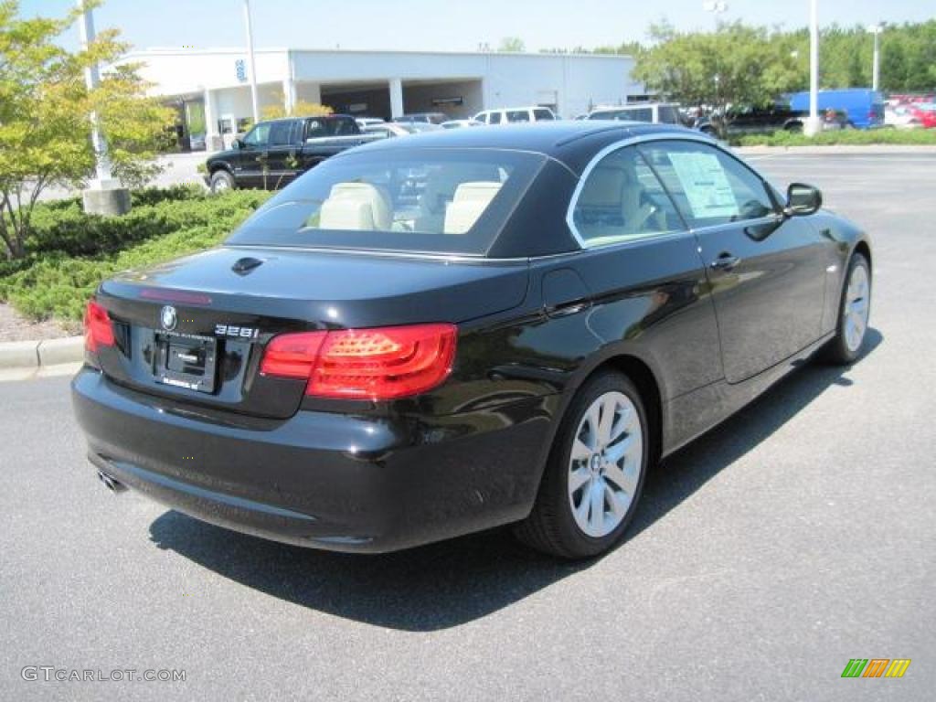 2011 3 Series 328i Convertible - Jet Black / Cream Beige photo #2