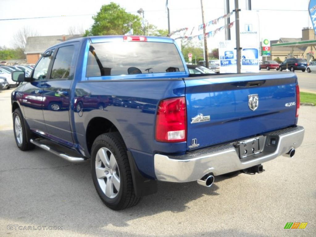 2009 Ram 1500 Big Horn Edition Crew Cab 4x4 - Deep Water Blue Pearl / Dark Slate/Medium Graystone photo #5