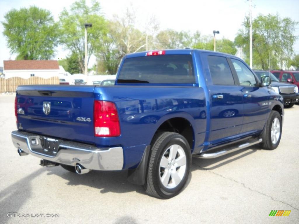 2009 Ram 1500 Big Horn Edition Crew Cab 4x4 - Deep Water Blue Pearl / Dark Slate/Medium Graystone photo #7