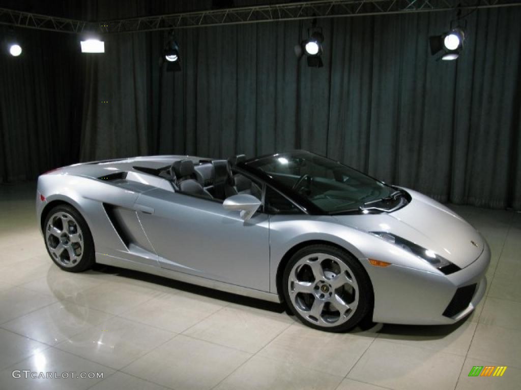 2007 Gallardo Spyder - Grigio Altair (Silver) / Black photo #3