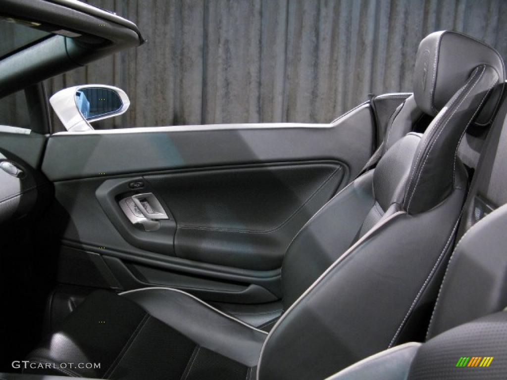 2007 Lamborghini Gallardo Spyder Black Door Panel Photo #28721218