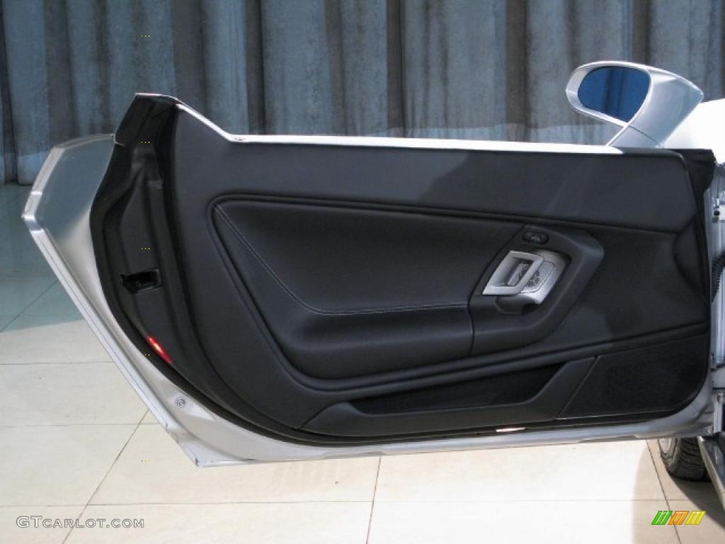 2007 Lamborghini Gallardo Spyder Black Door Panel Photo #28721222