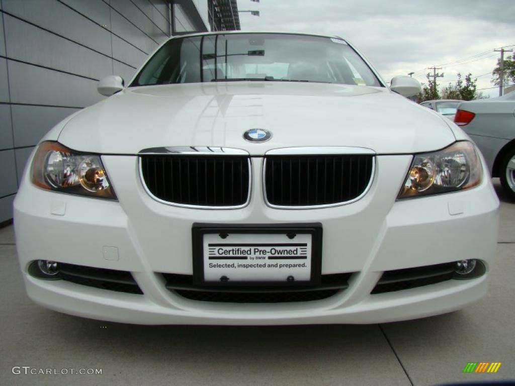 2008 3 Series 328xi Sedan - Alpine White / Saddle Brown/Black photo #2