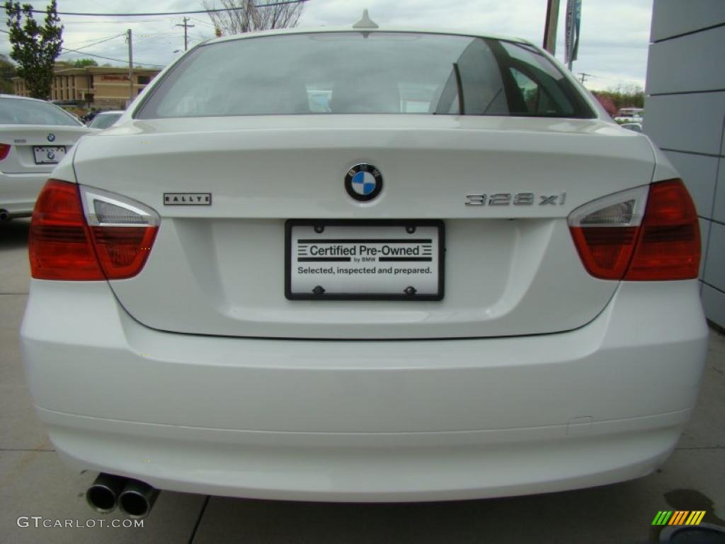 2008 3 Series 328xi Sedan - Alpine White / Saddle Brown/Black photo #4