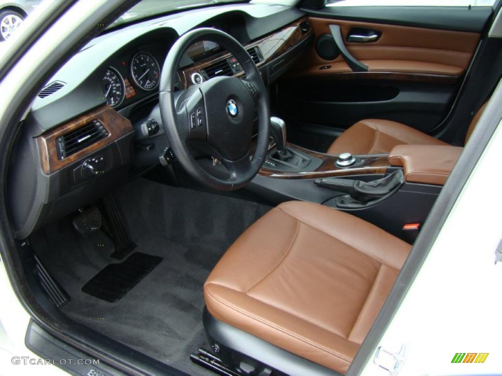 2008 3 Series 328xi Sedan - Alpine White / Saddle Brown/Black photo #10