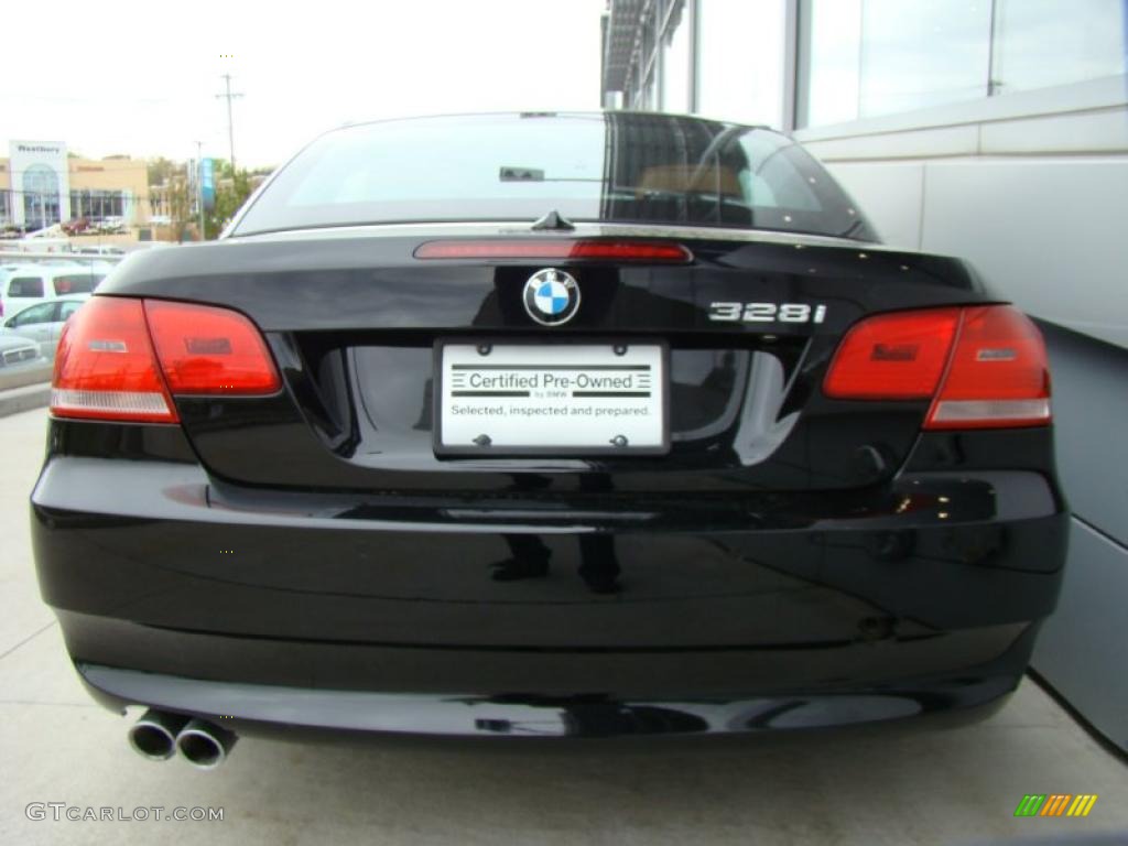 2008 3 Series 328i Convertible - Jet Black / Saddle Brown/Black photo #4