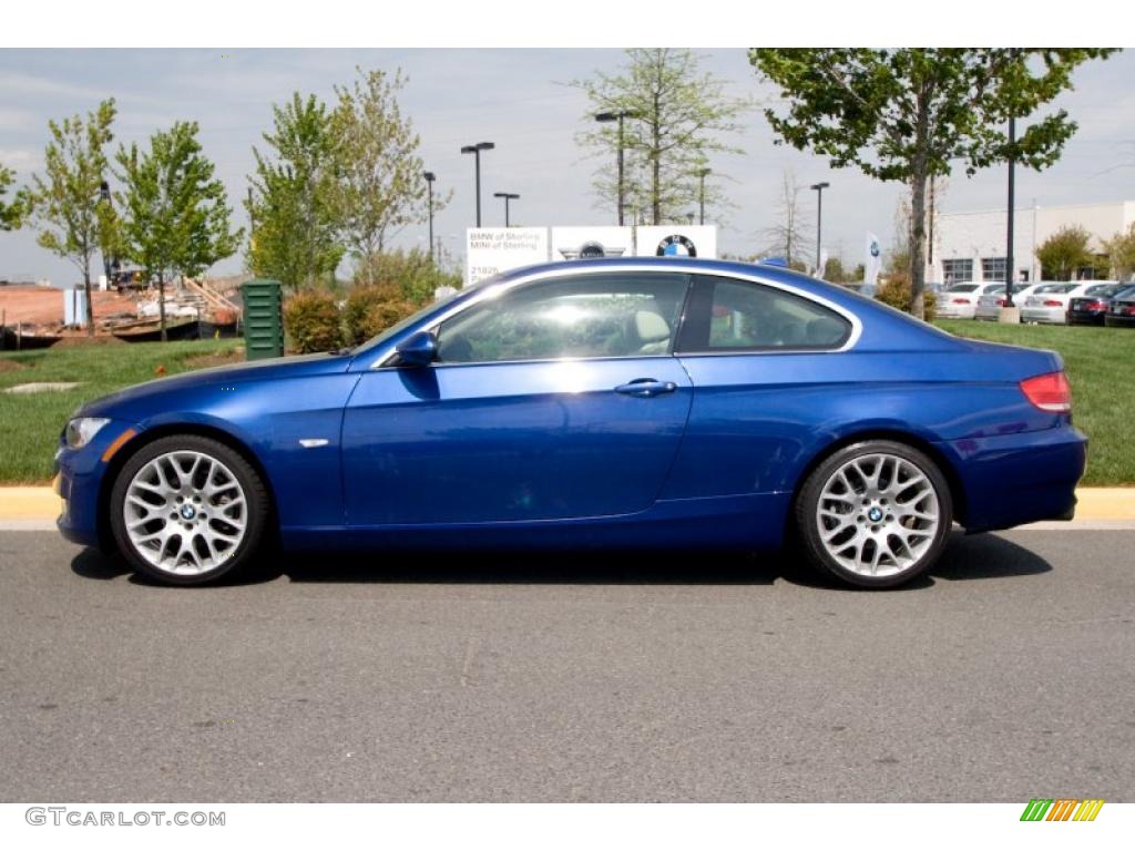 2007 3 Series 328i Coupe - Montego Blue Metallic / Cream Beige photo #3