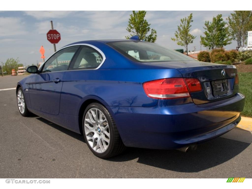 2007 3 Series 328i Coupe - Montego Blue Metallic / Cream Beige photo #4