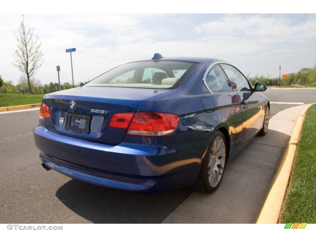 2007 3 Series 328i Coupe - Montego Blue Metallic / Cream Beige photo #6