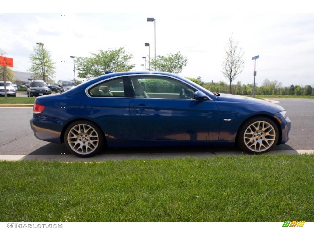 2007 3 Series 328i Coupe - Montego Blue Metallic / Cream Beige photo #7