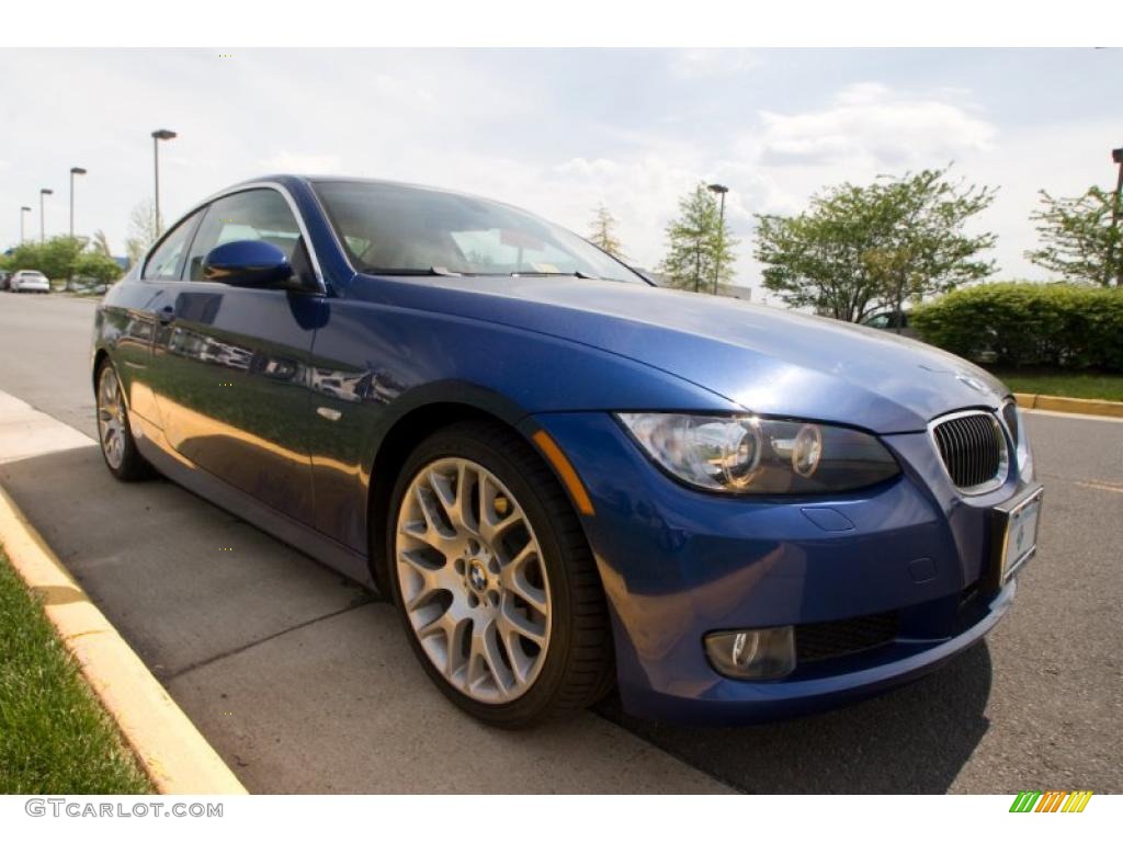 2007 3 Series 328i Coupe - Montego Blue Metallic / Cream Beige photo #8