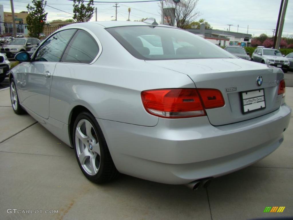 2008 3 Series 328xi Coupe - Titanium Silver Metallic / Black photo #4