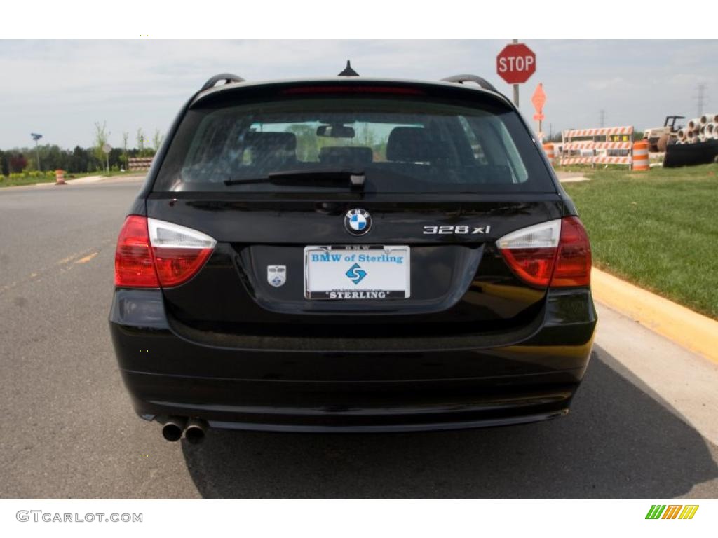 2007 3 Series 328xi Wagon - Jet Black / Black photo #5
