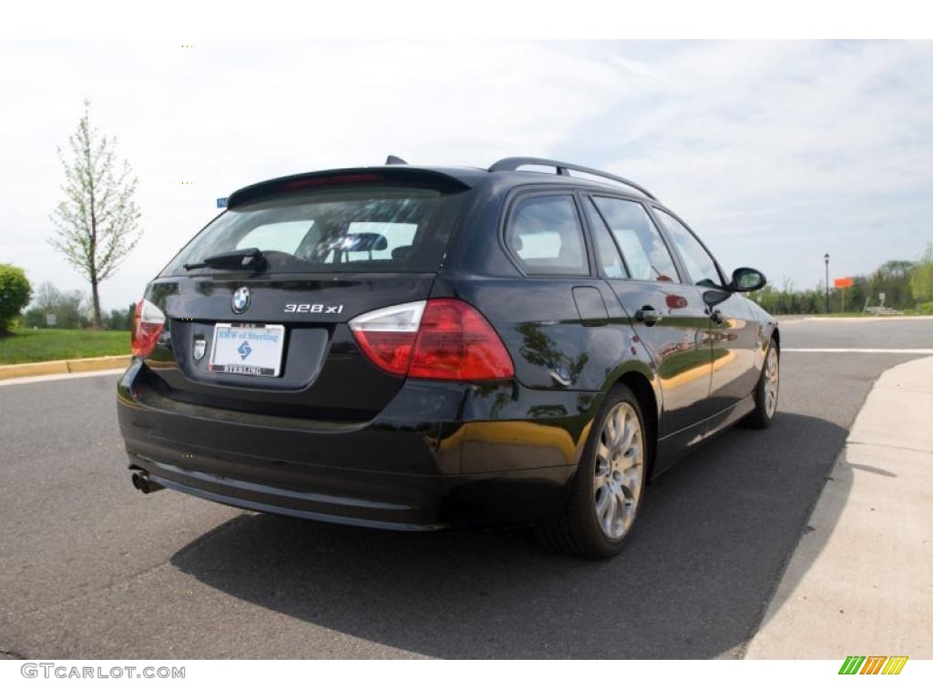 2007 3 Series 328xi Wagon - Jet Black / Black photo #6