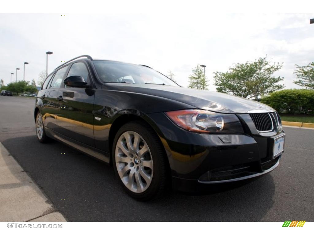 2007 3 Series 328xi Wagon - Jet Black / Black photo #8