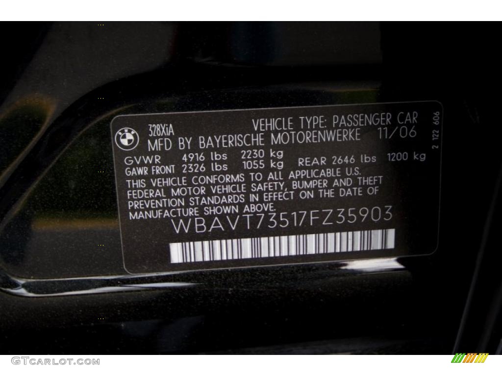 2007 3 Series 328xi Wagon - Jet Black / Black photo #15