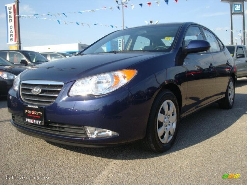 2009 Elantra GLS Sedan - Regatta Blue / Beige photo #1
