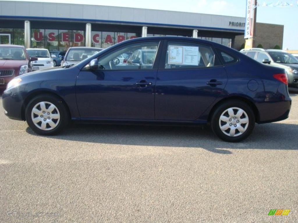 2009 Elantra GLS Sedan - Regatta Blue / Beige photo #3